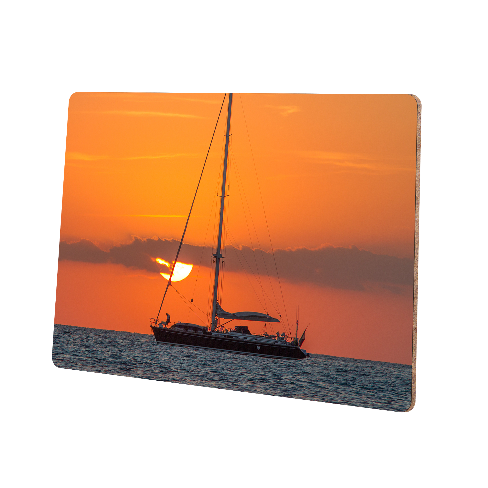 Personalised Sailing Metal Photo With Wooden Backing - Metal Poster Wall Picture