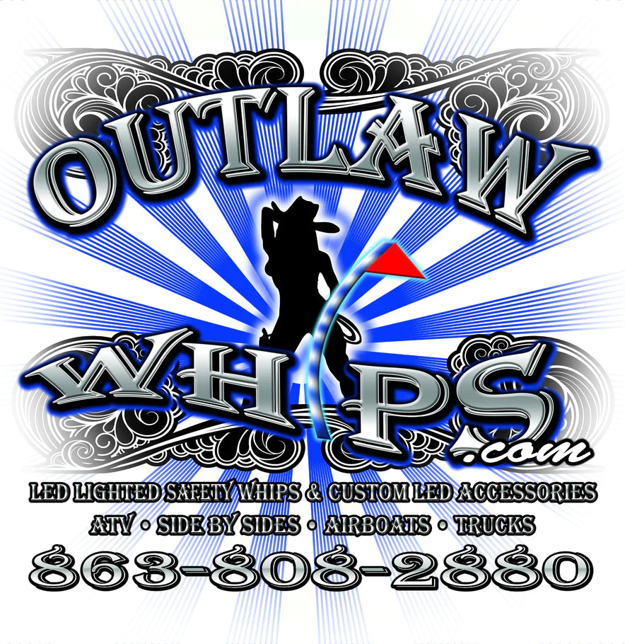 Outlaw Whips LED ATV UTV SxS RZR CanAm Polaris Ranger Offroad LED Whip ...