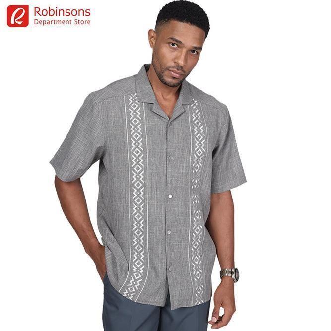 Buy Executive x Hovermen - Men's Cuban Barong with Embroidery (Grey ...