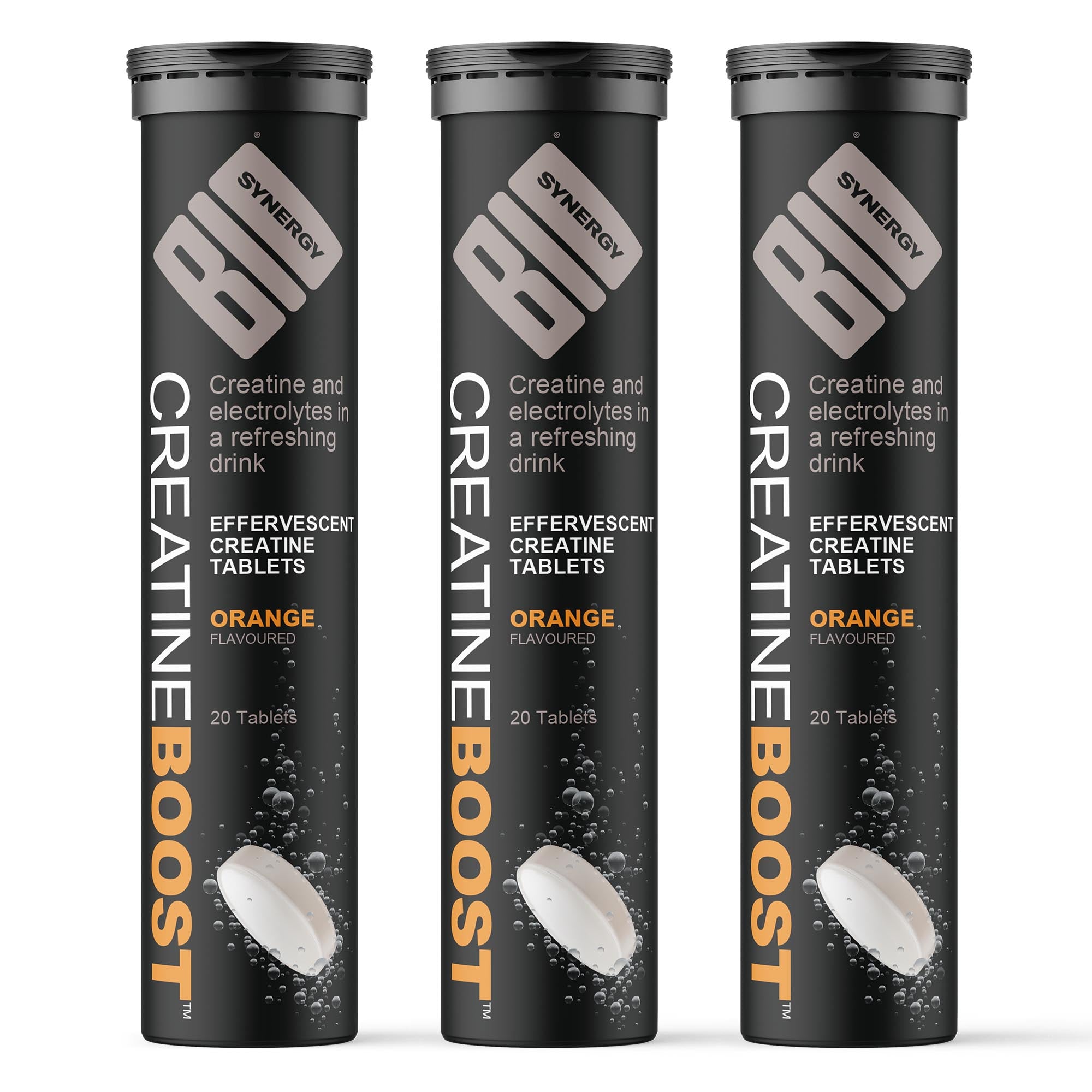 Image of Bio-Synergy Creatine Boost Effervescent Tablets - Pack of 3 Tubes