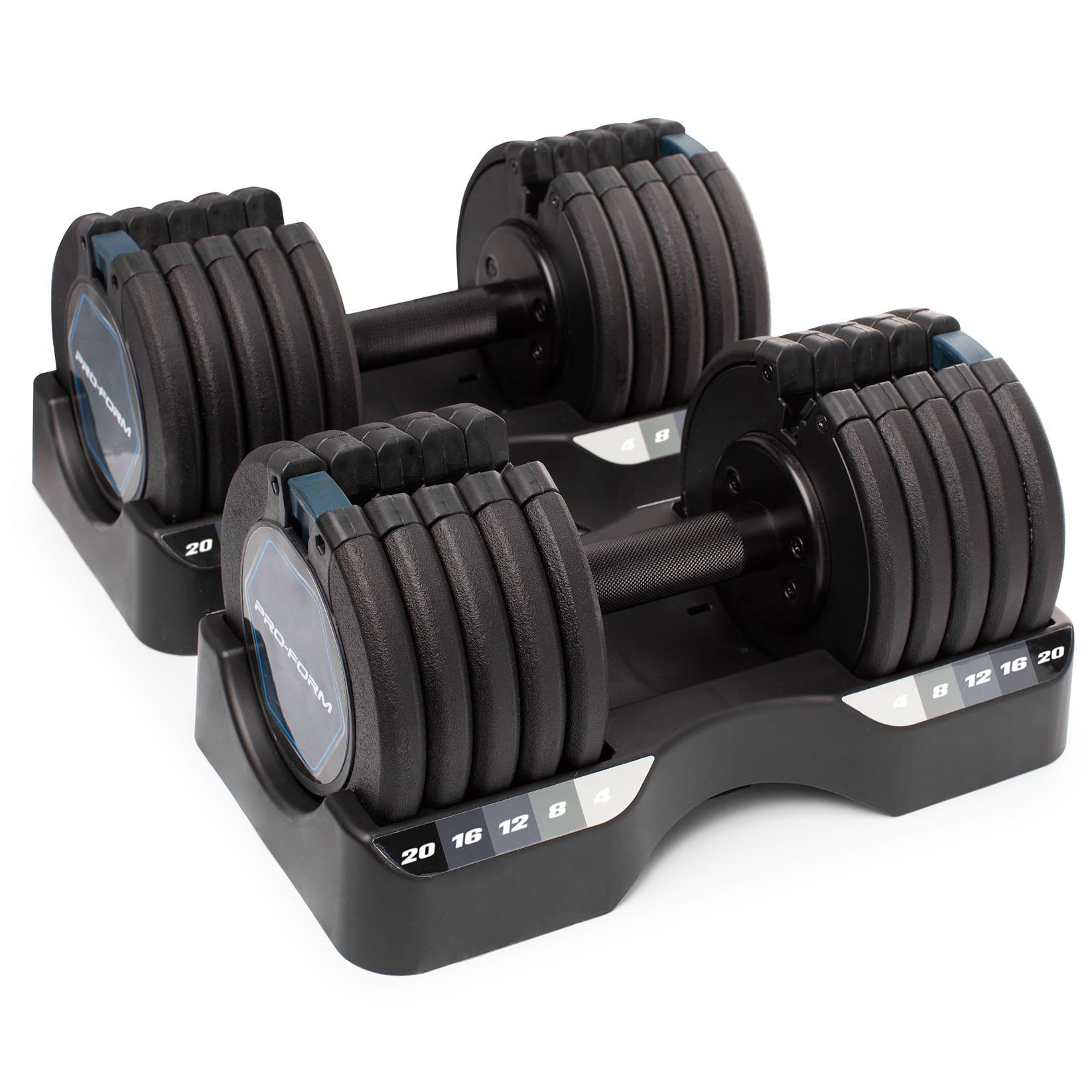 Image of ProForm 20kg Select-A-Weight Adjustable Dumbbell Set