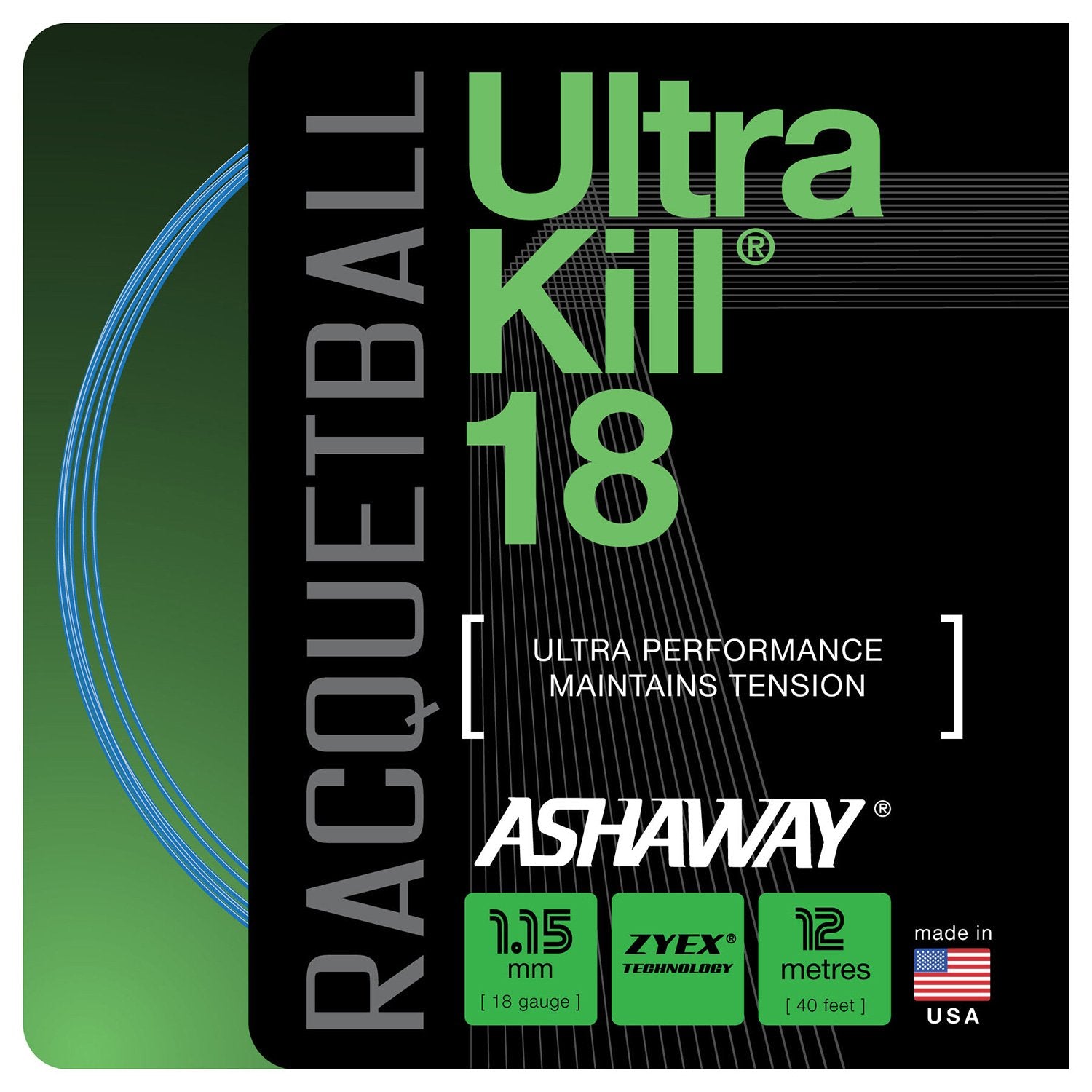Ashaway UltraKill 18 Racketball String Set