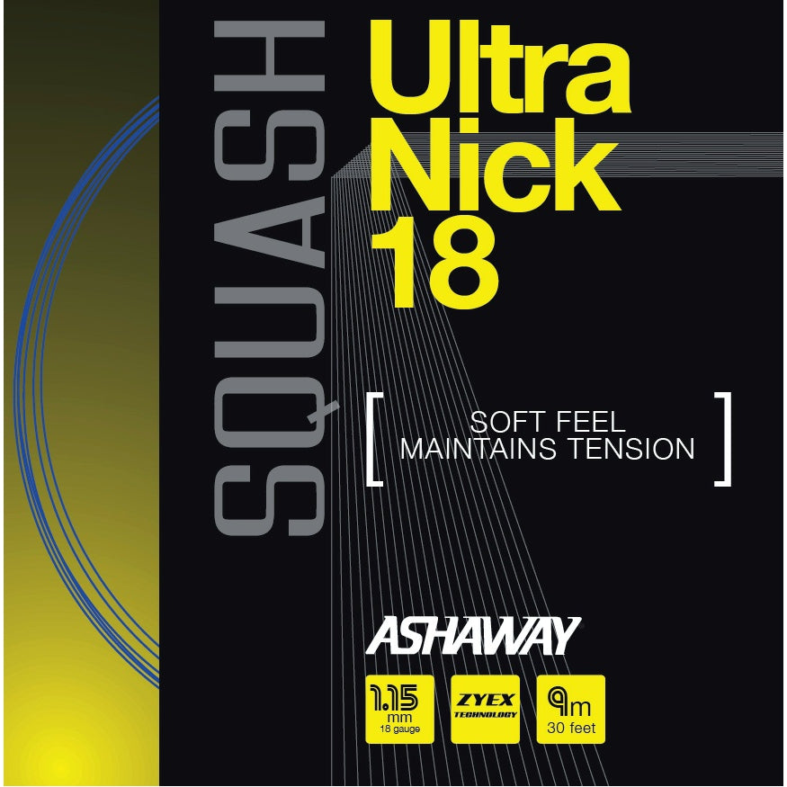 Ashaway UltraNick 18 Squash String - 9m set