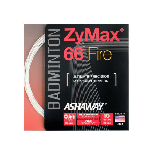 Ashaway Zymax 66 Fire Badminton String - 10m Set