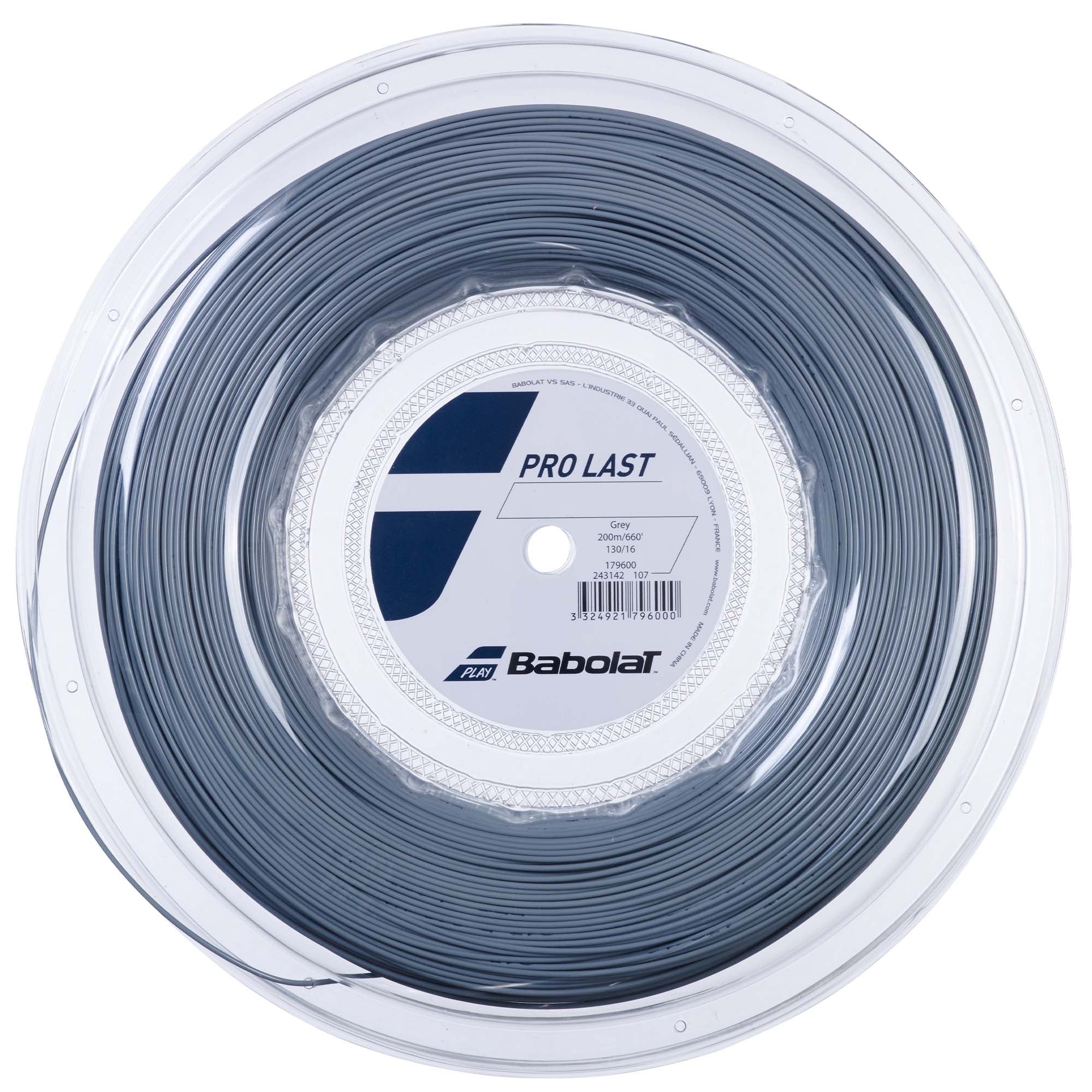 Babolat Pro Last Tennis String 200m Reel - Grey