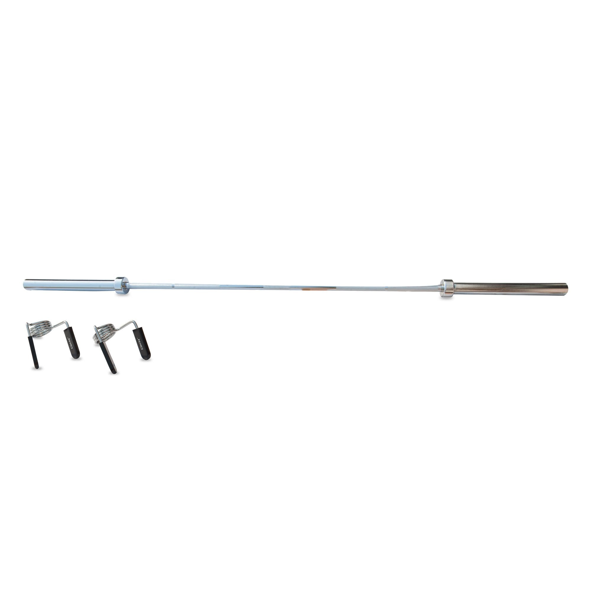 Image of DKN 7ft Olympic Chrome Barbell Bar with Collars
