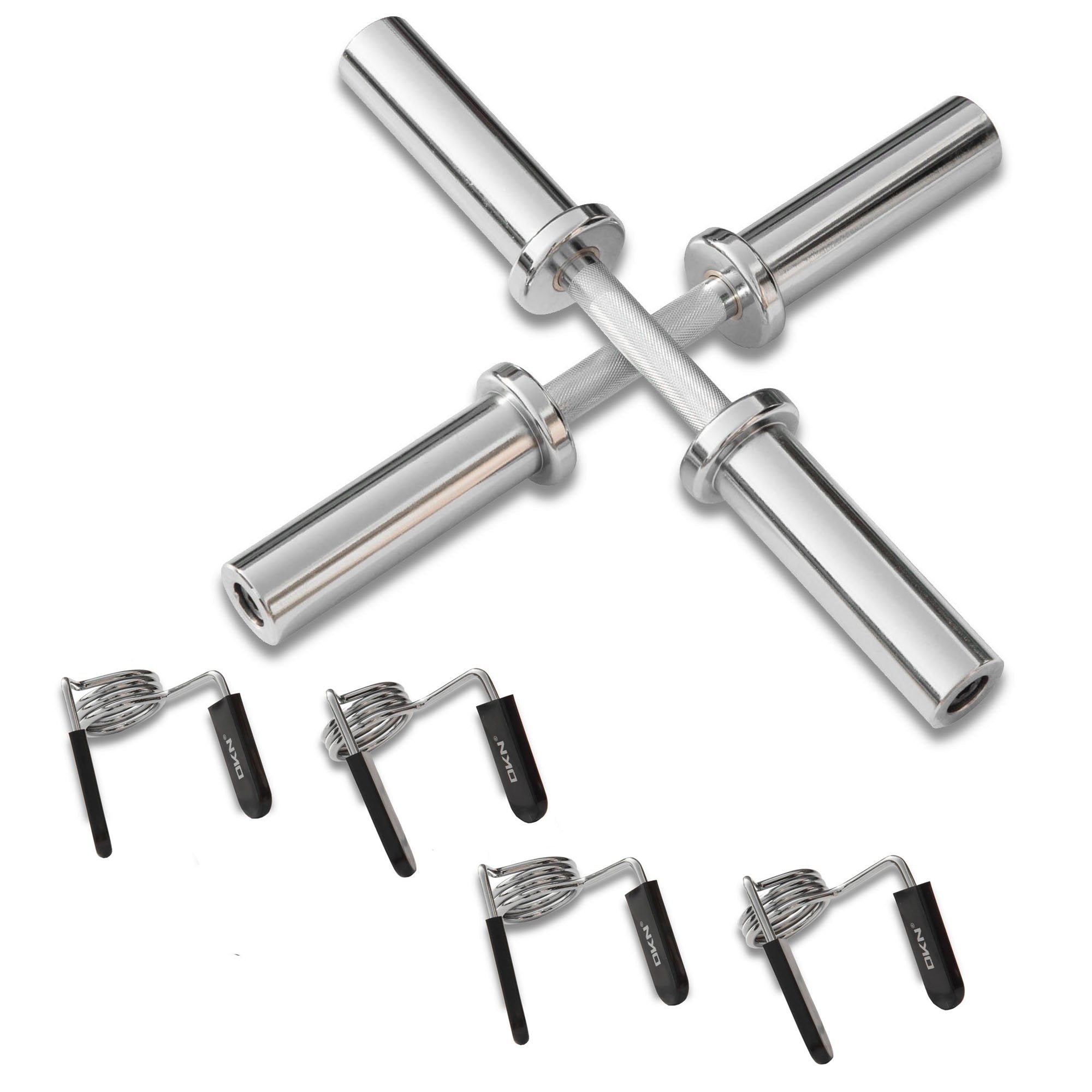 Image of DKN Olympic Chrome Dumbbell Bars with Collars