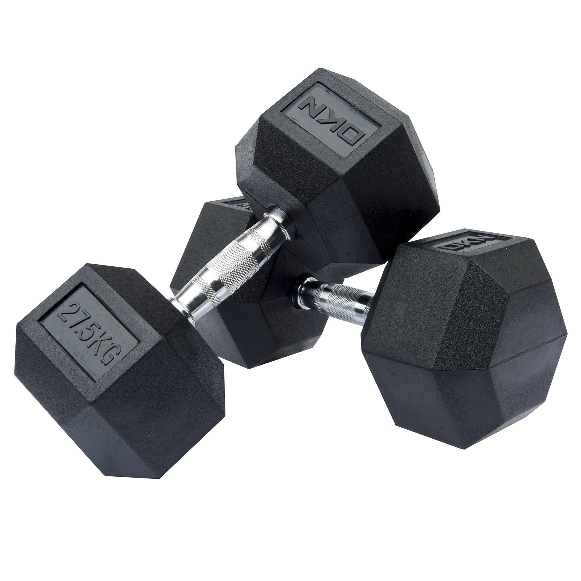 DKN Rubber Hex Dumbbells