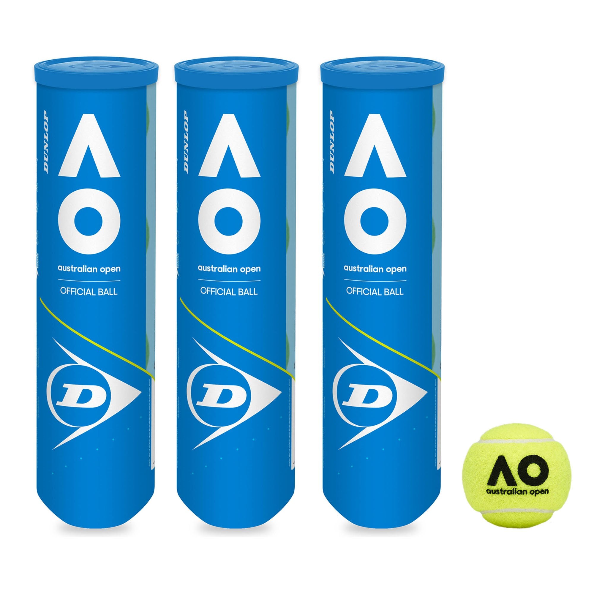 Dunlop Australian Open Tennis Balls - 1 dozen