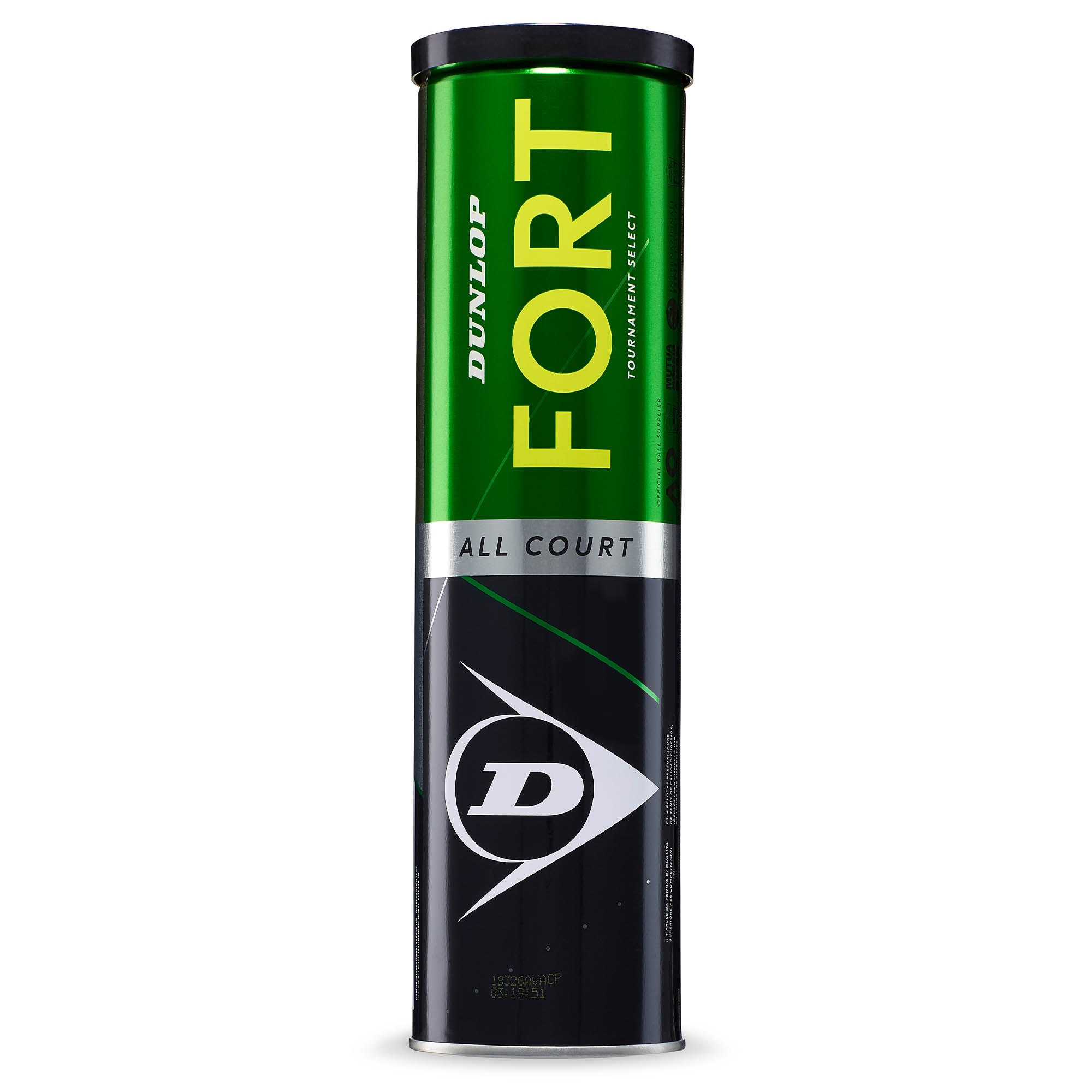 Dunlop Fort All Court Tournament Select Tennis Balls - Tube of 4