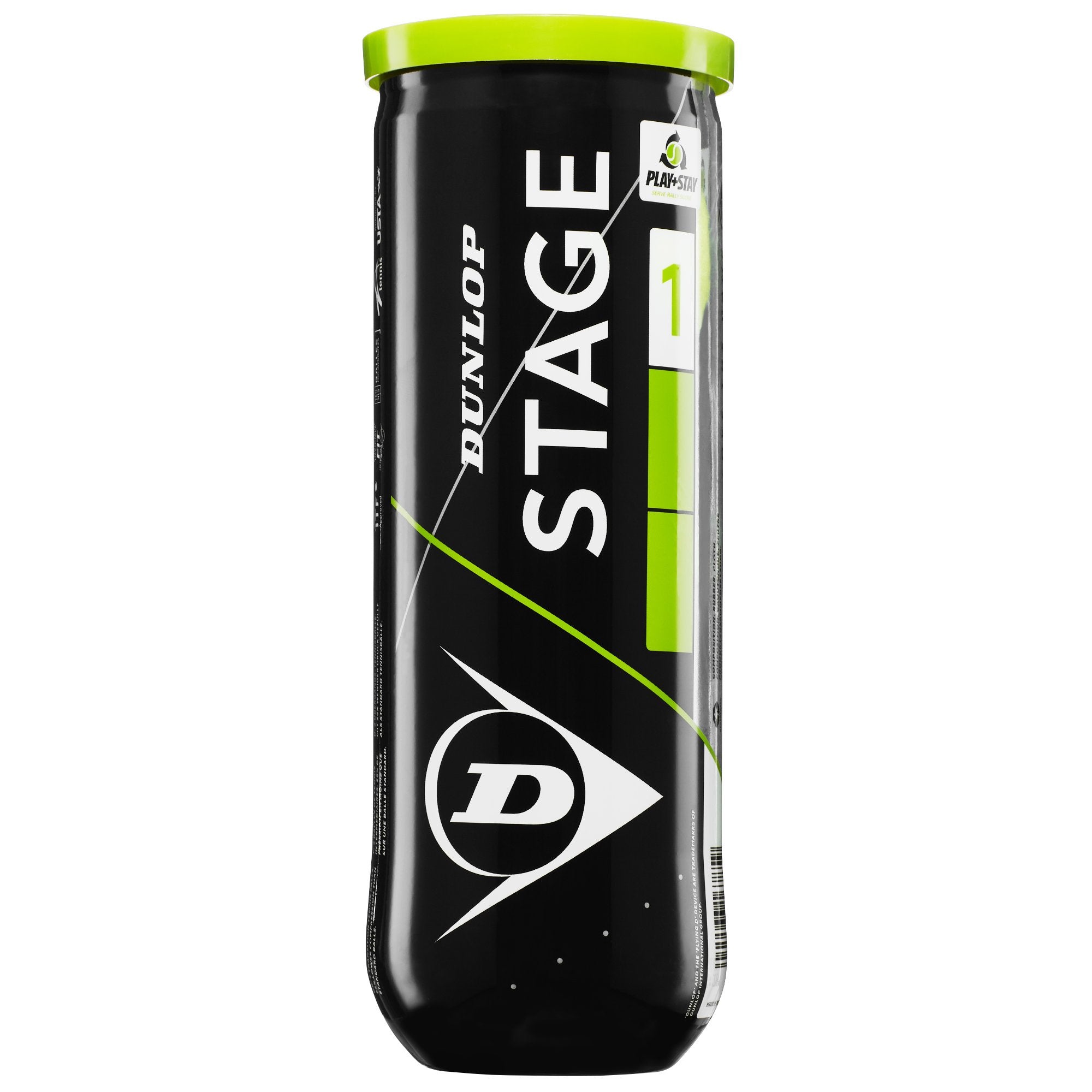 Dunlop Stage 1 Green Mini Tennis Balls - Tube of 3