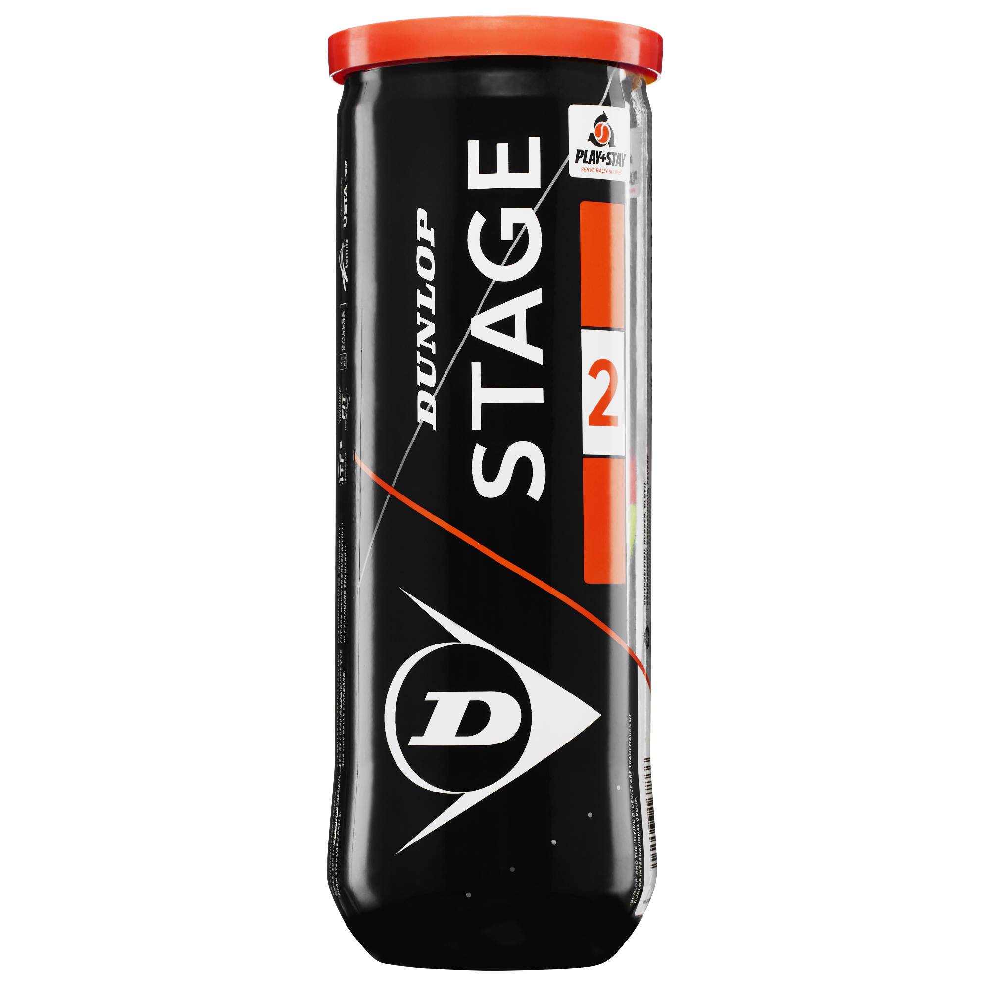 Dunlop Stage 2 Orange Mini Tennis Balls - Tube of 3