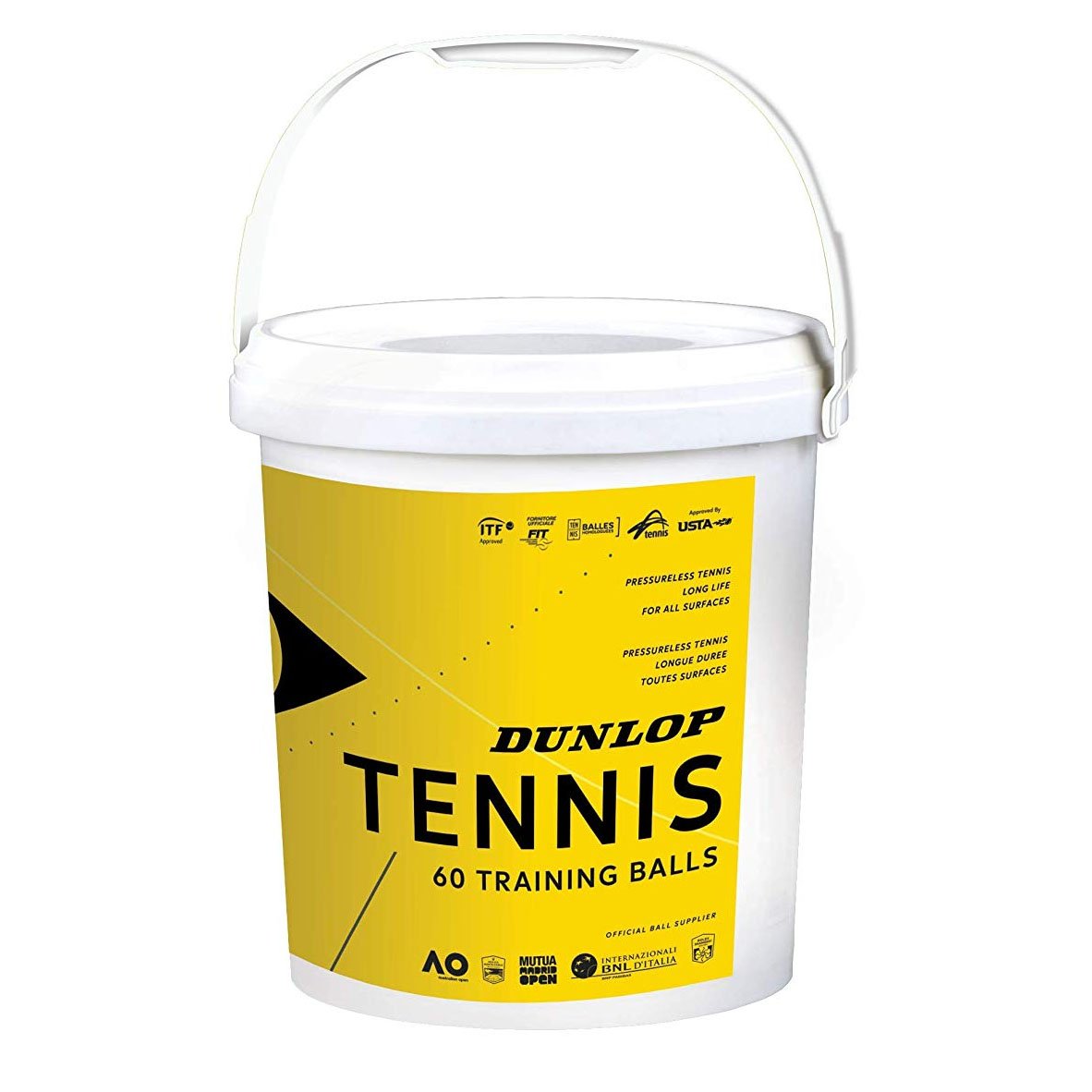 Image of Dunlop Training Tennis Bucket - 60 Balls