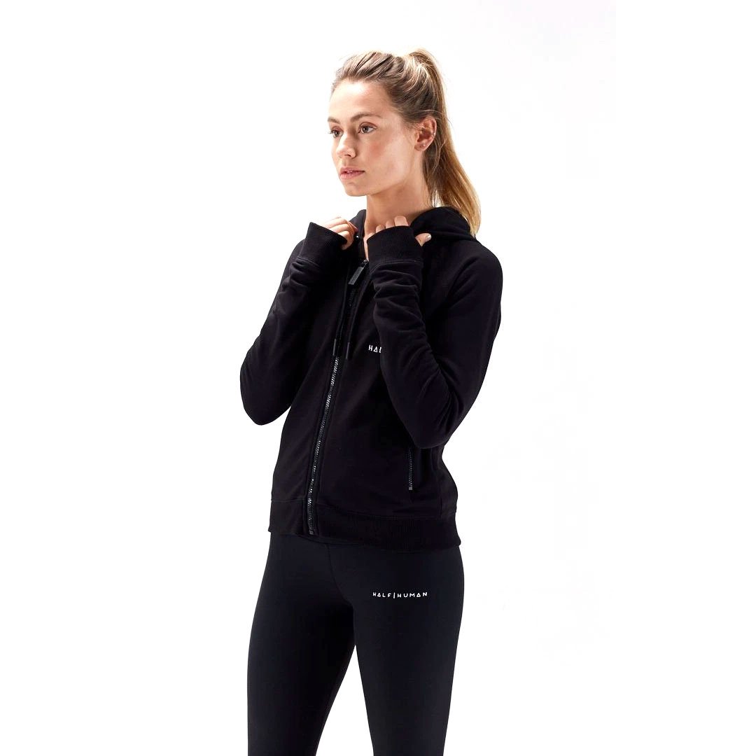 Image of Half Human Ladies Zip Hoodie