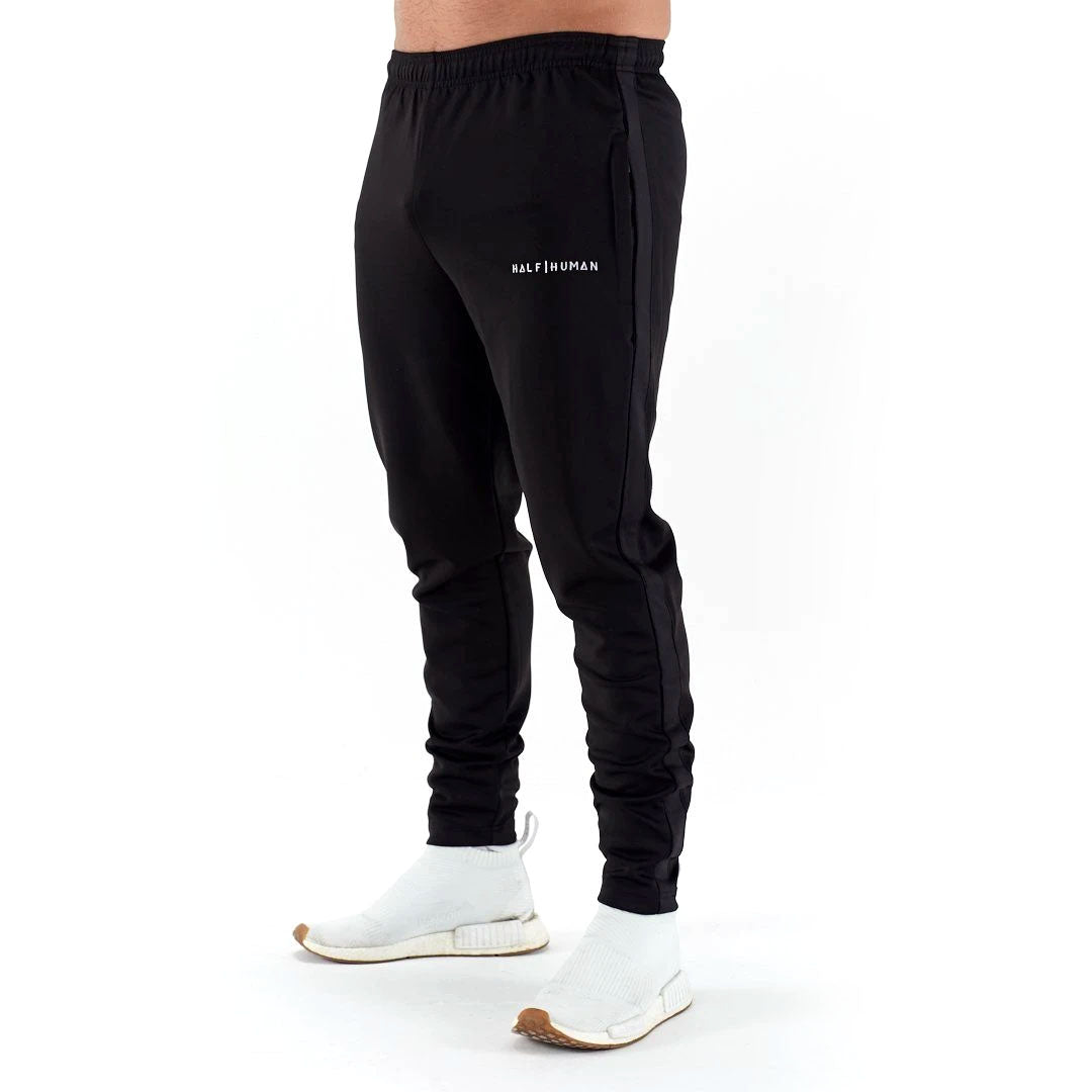 Half Human Mens Poly Tapered Tracksuit Joggers