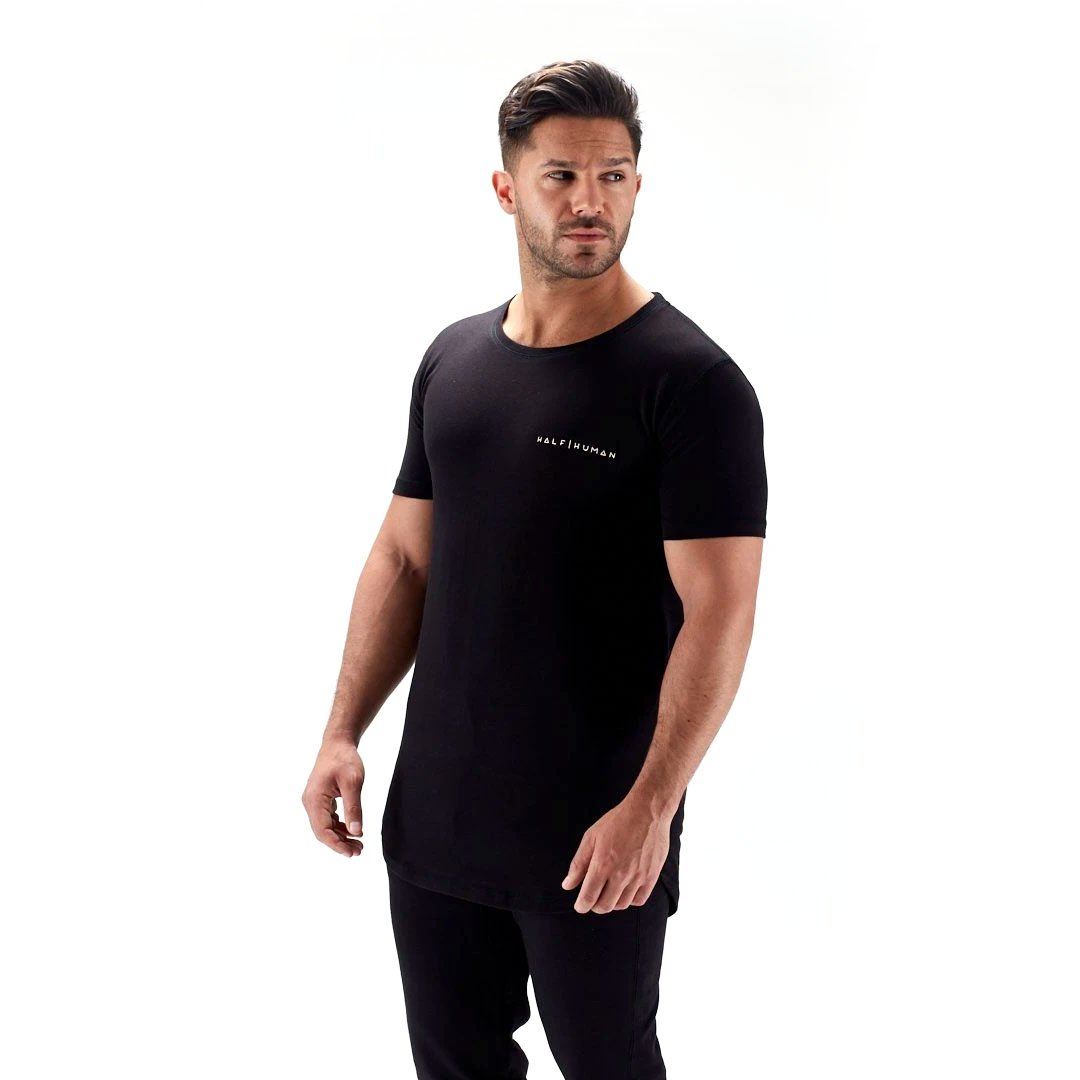 Half Human Mens Scoop Neck T-Shirt from Sweatband.com