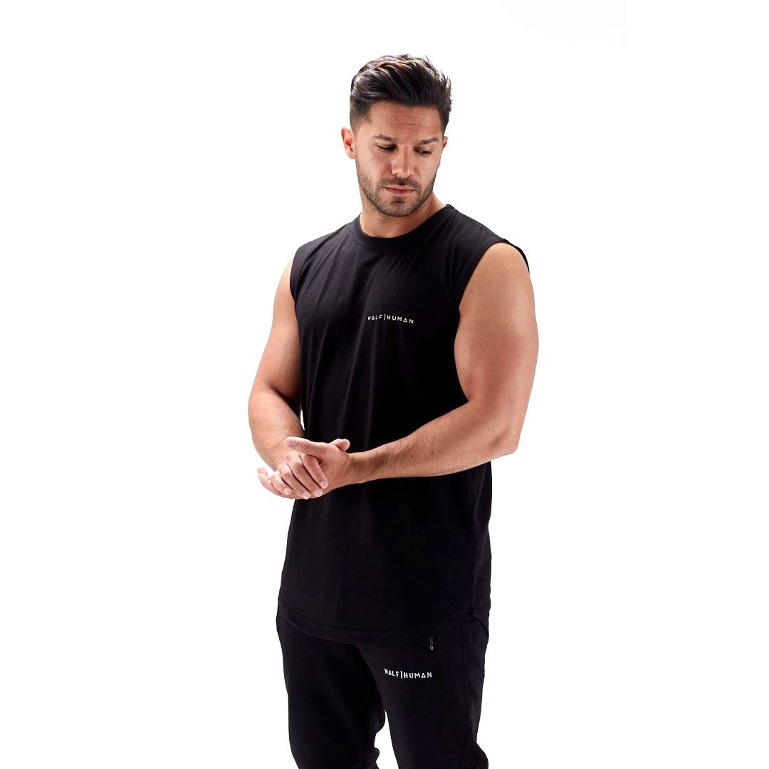 Half Human Mens Sleeveless T-Shirt