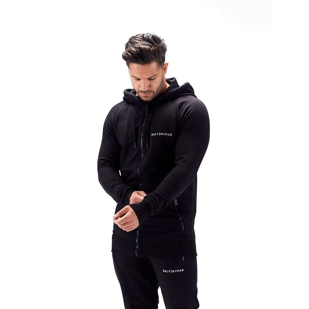 Image of Half Human Mens Zip Hoodie