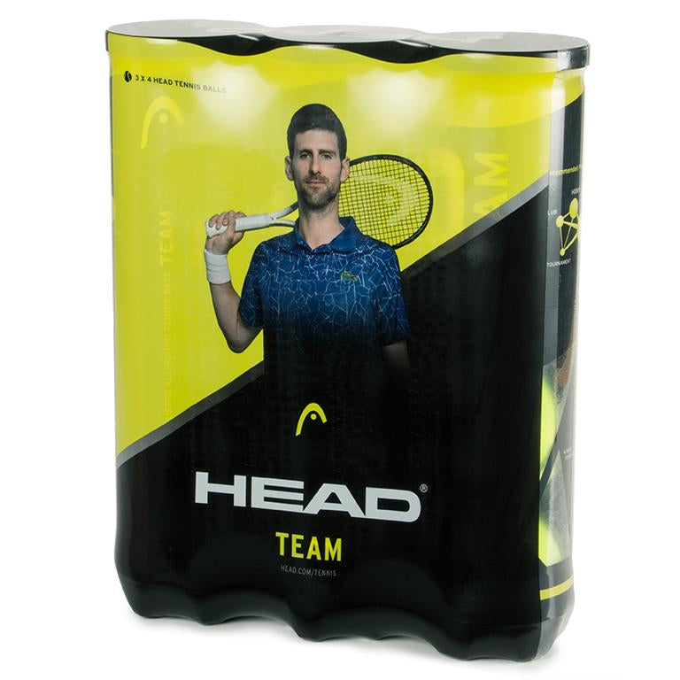 Head Team Tennis Balls - 1 Dozen