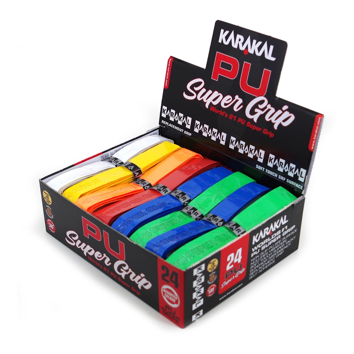 Image of Karakal Assorted Colour PU Super Replacement Grip - 24 pack