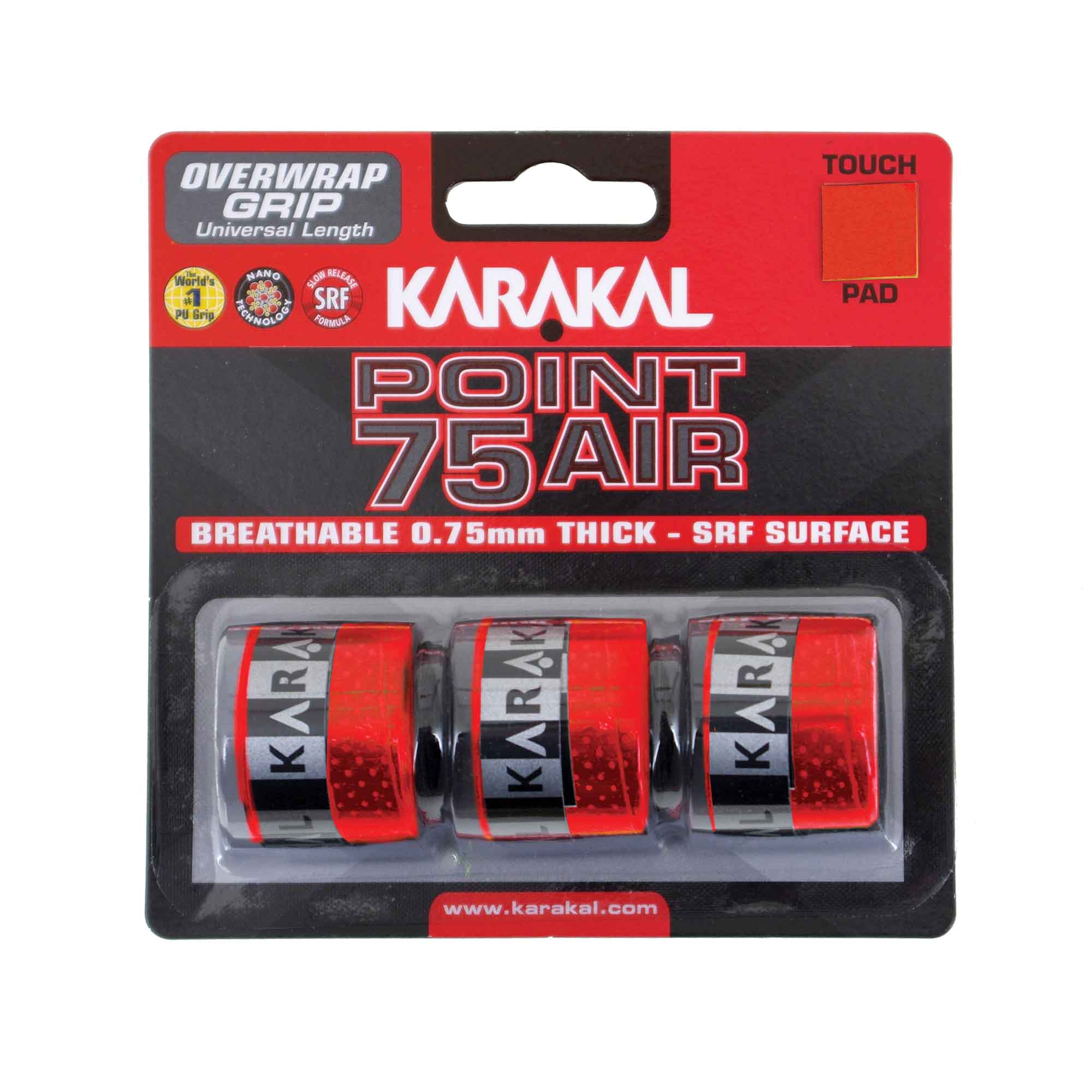 Image of Karakal Point 75 Air Overwrap Grip - Pack of 3