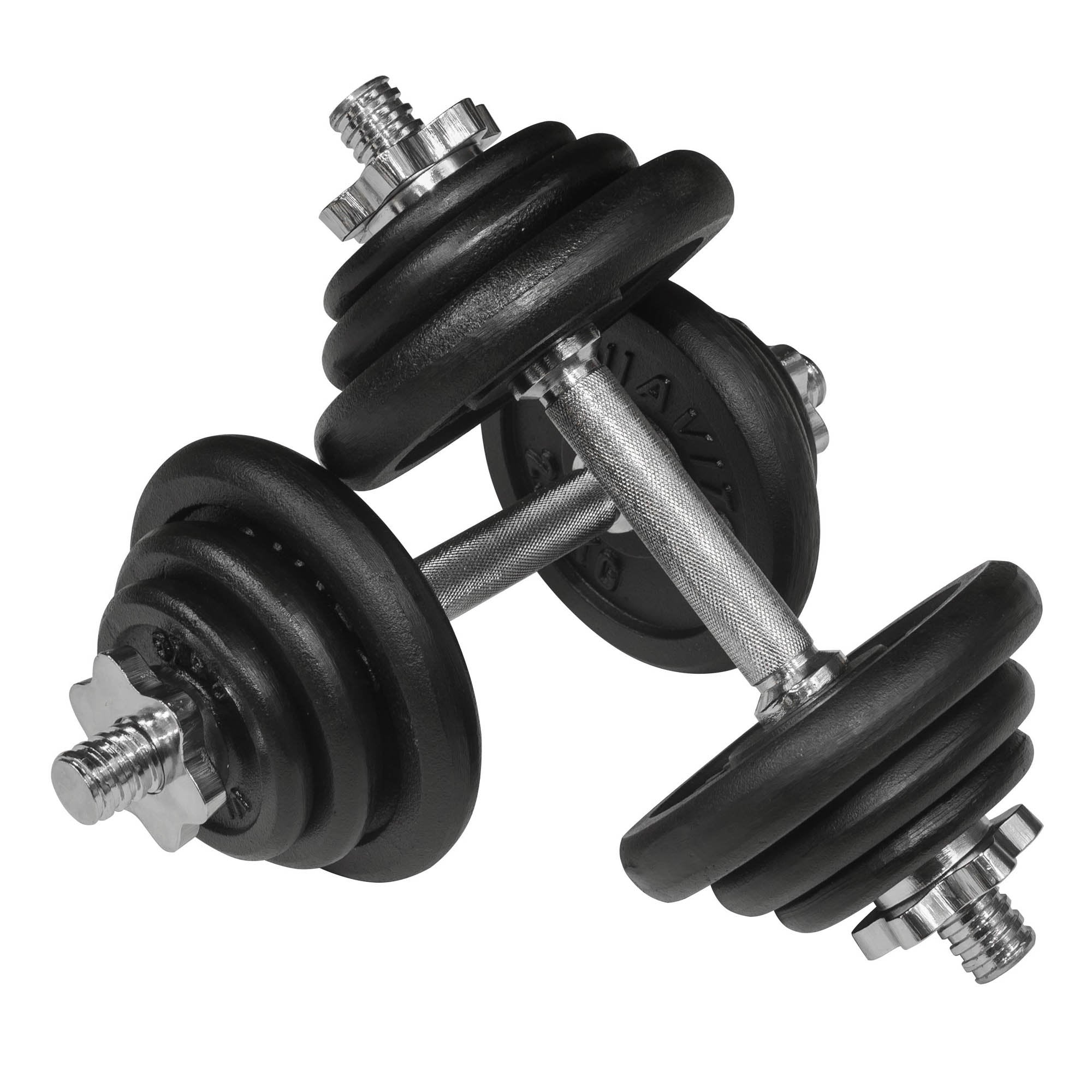 Image of Viavito 20kg Black Cast Iron Dumbbell Set