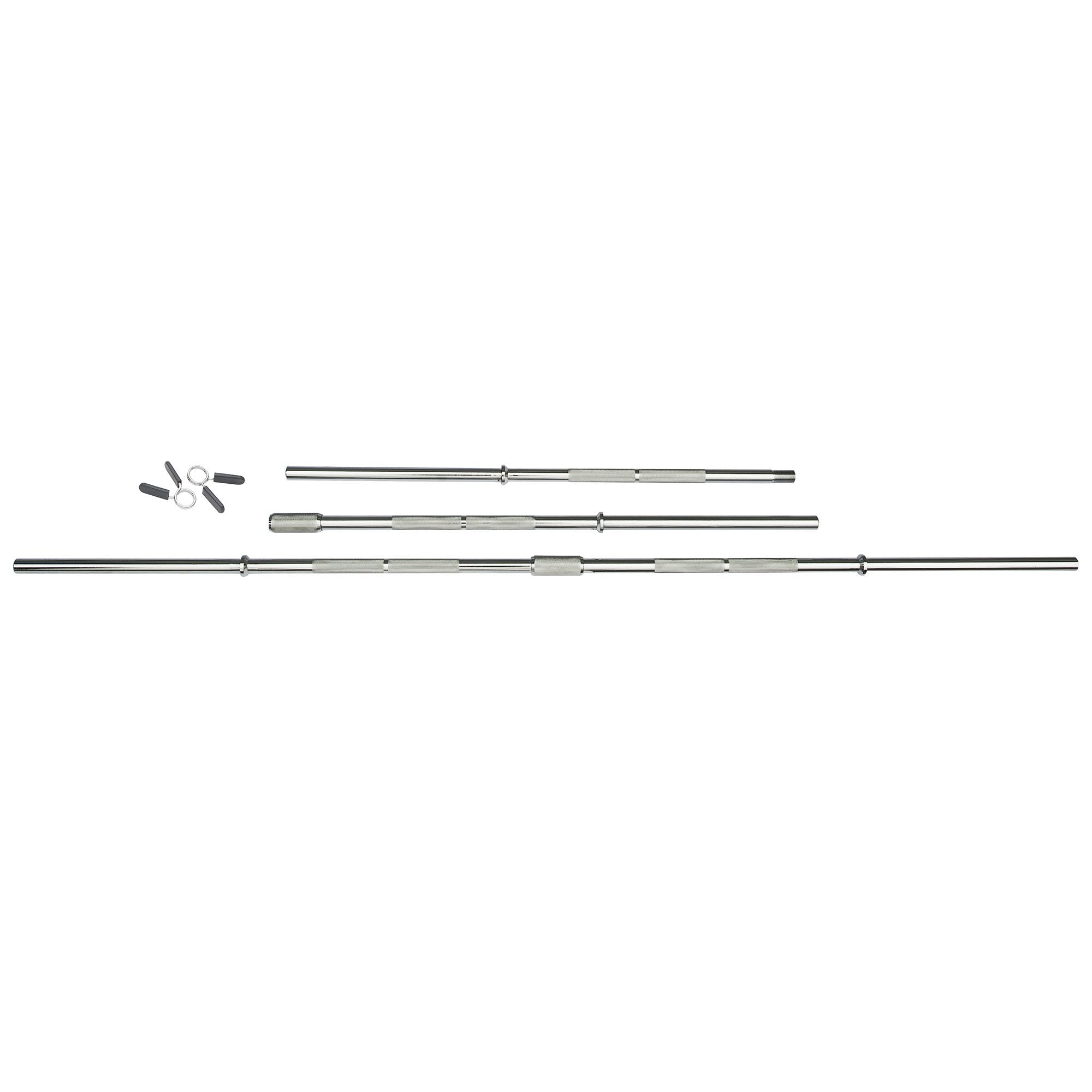 Viavito 5ft Standard Chrome Barbell Bar with Spring Collars