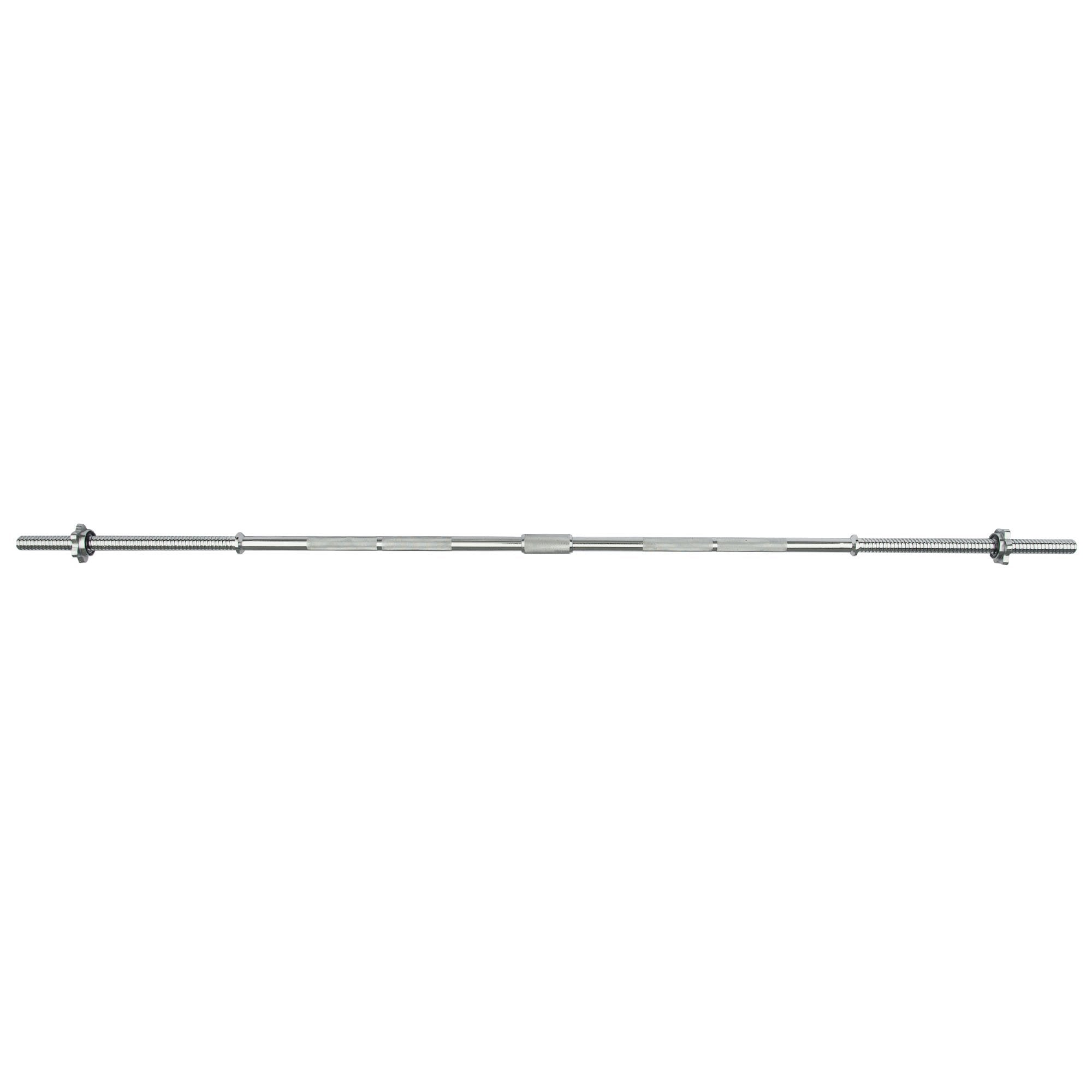 Image of Viavito 6ft Standard Chrome Barbell Bar with Spinlock Collars