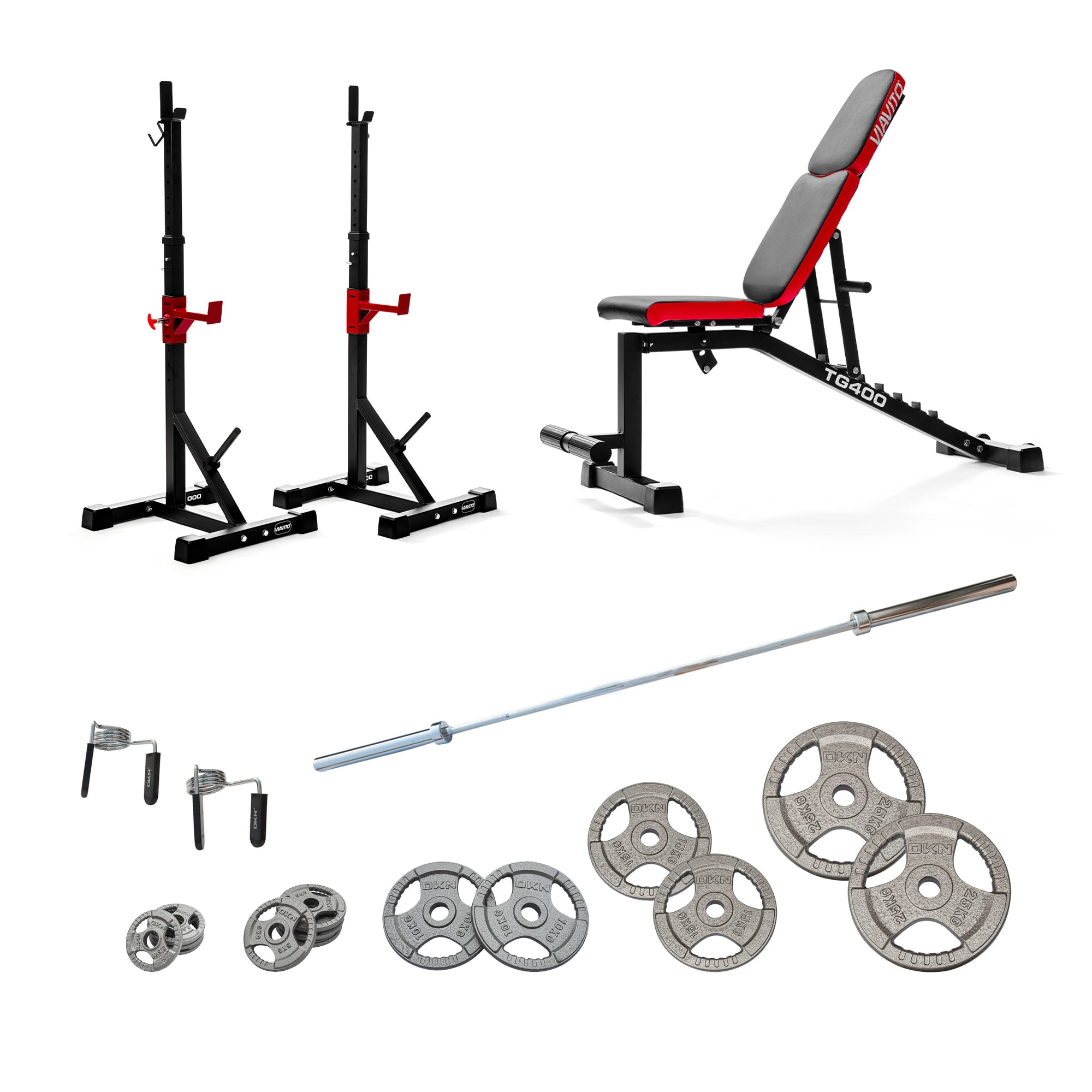 Image of Viavito Strength System and DKN Tri Grip Olympic Weight Set