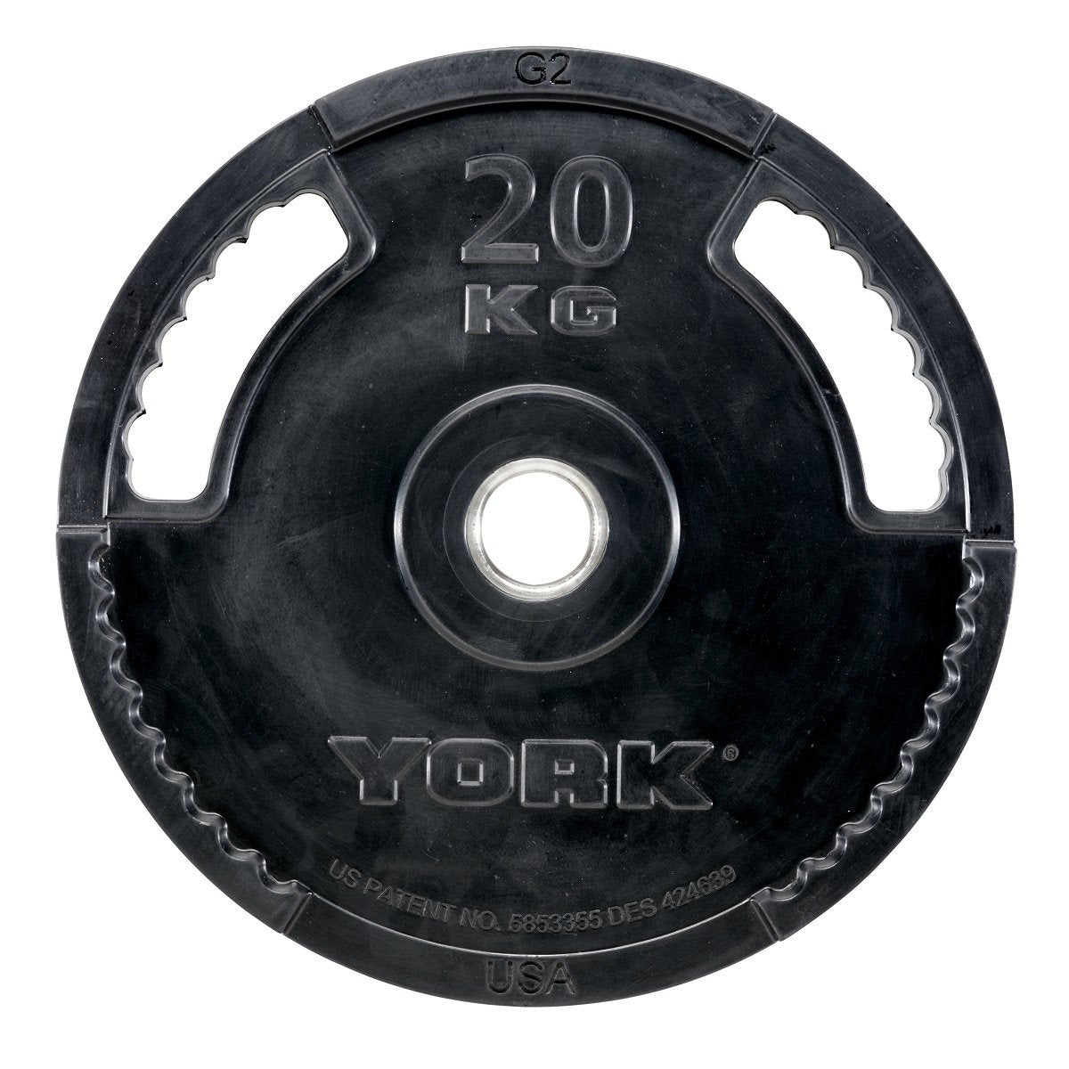 York 20kg G2 Rubber Thin Line Olympic Weight Plate