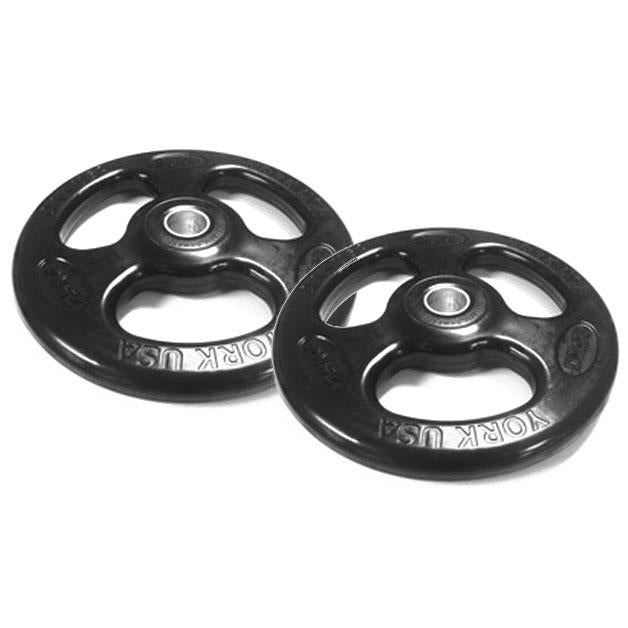 York 2 x 20kg Rubber ISO-Grip Weight Plates