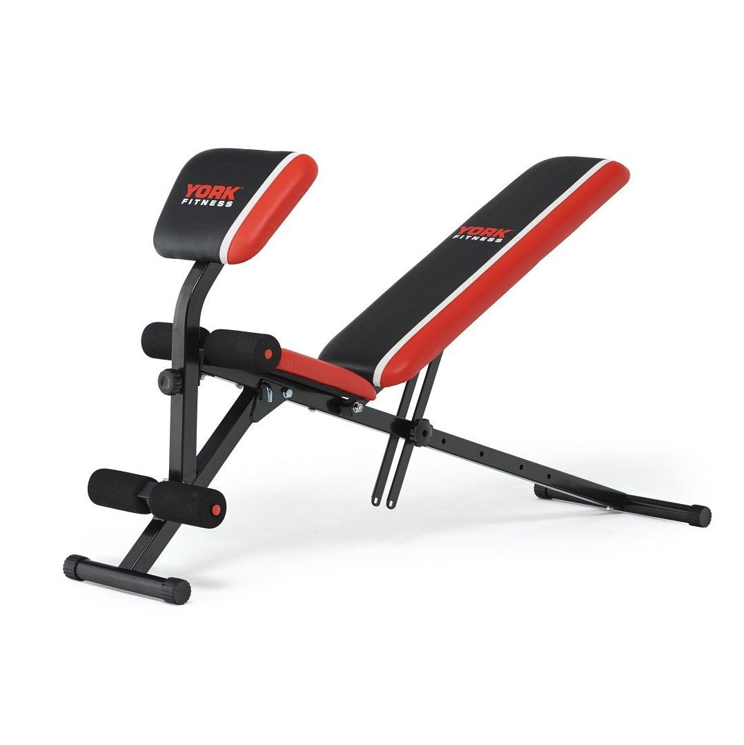 Image of York Warrior 2 in 1 Dumbbell and Ab Bench with Curl