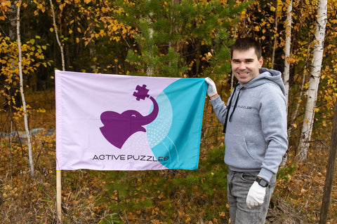 active puzzles planting trees in Rusia