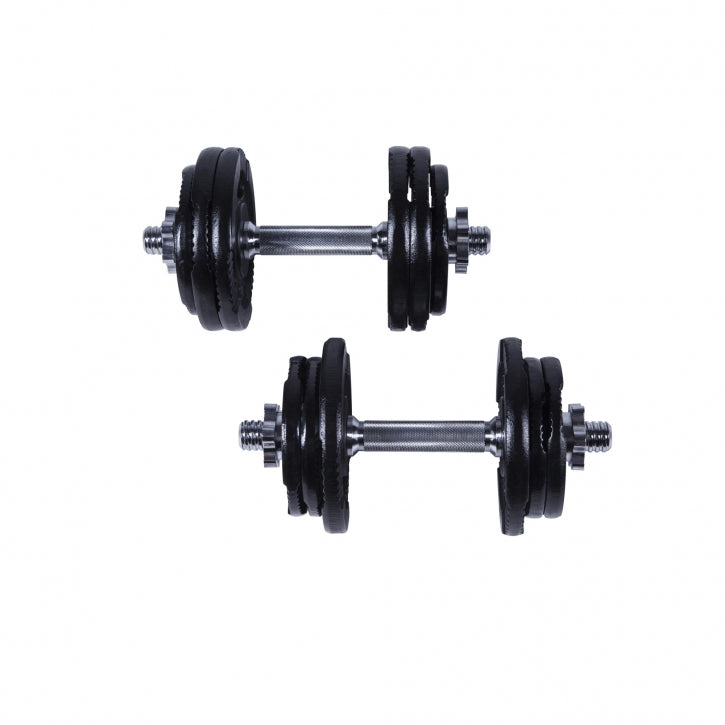 Dumbellset 27.5 kg Gripper Gietijzer Zwart