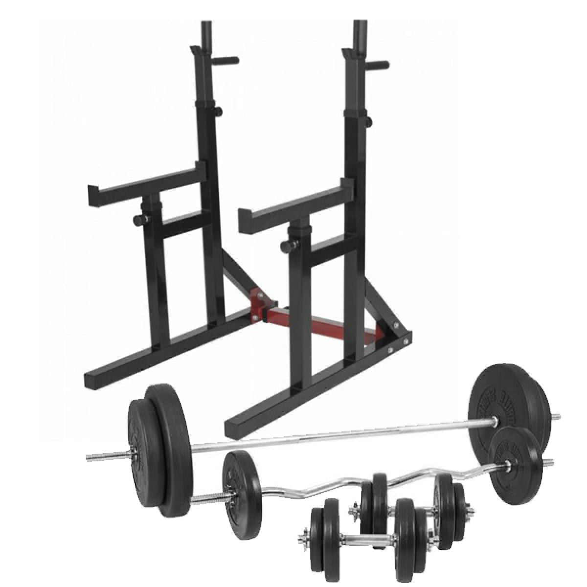 Multi Squat Rack Met 100 kg Halterset Kunststof