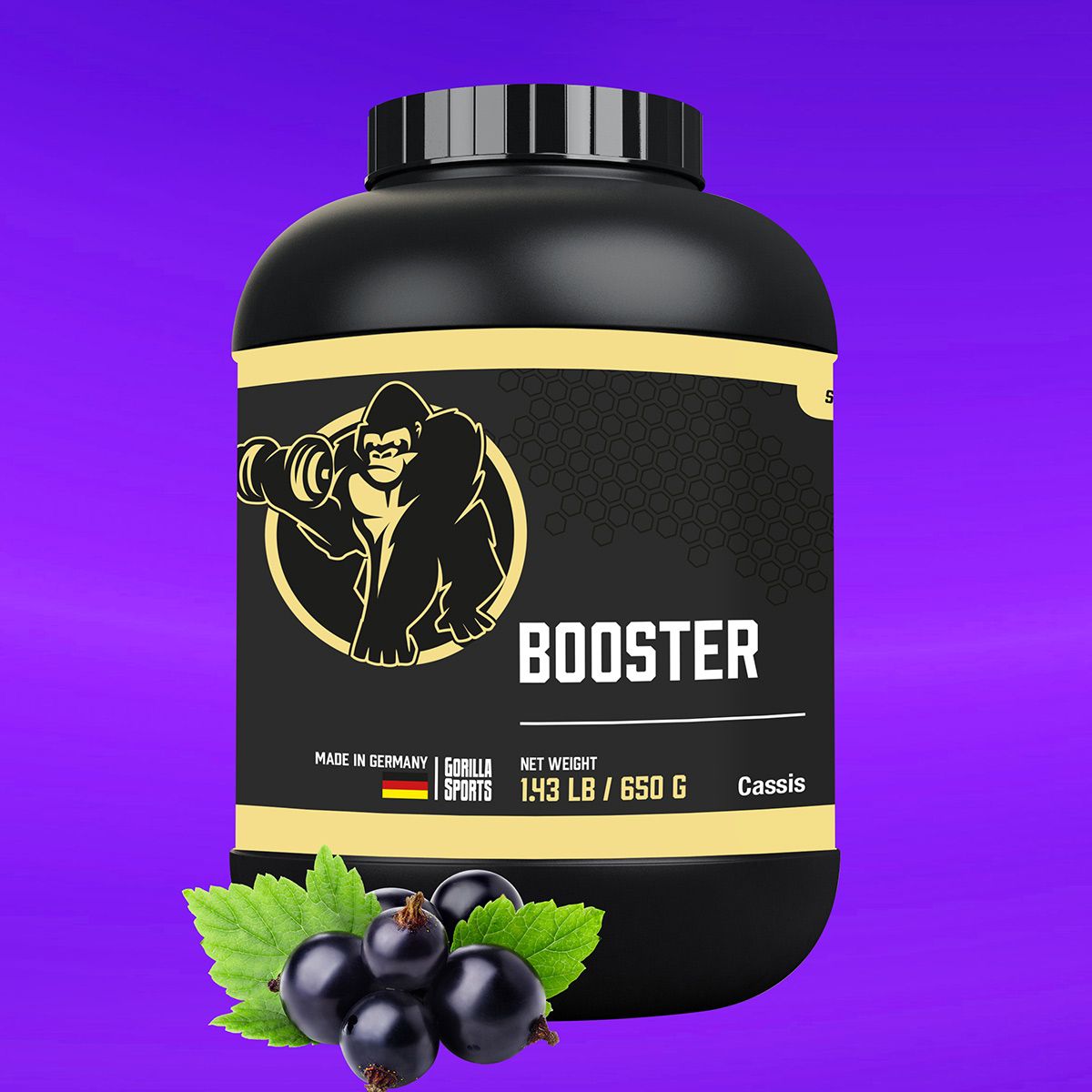 Booster zwarte bes 650 g