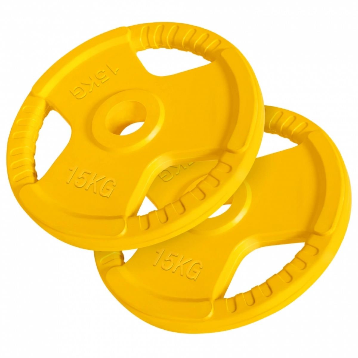 Olympische halterschijven set 2 x 15 kg Gripper Gietijzer Rubber Coating - 50/51 mm