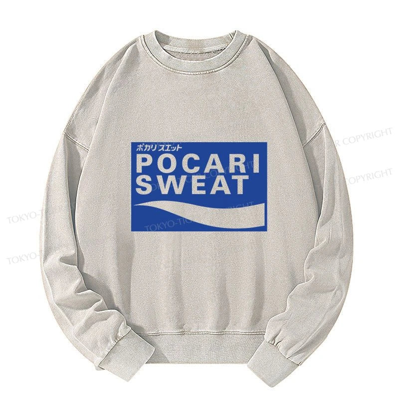 Tokyo Tiger POCARI SWEAT Logo Washed Hoodie