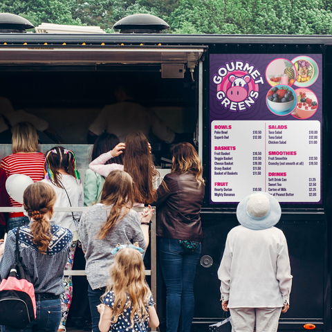 food truck marketing menu design