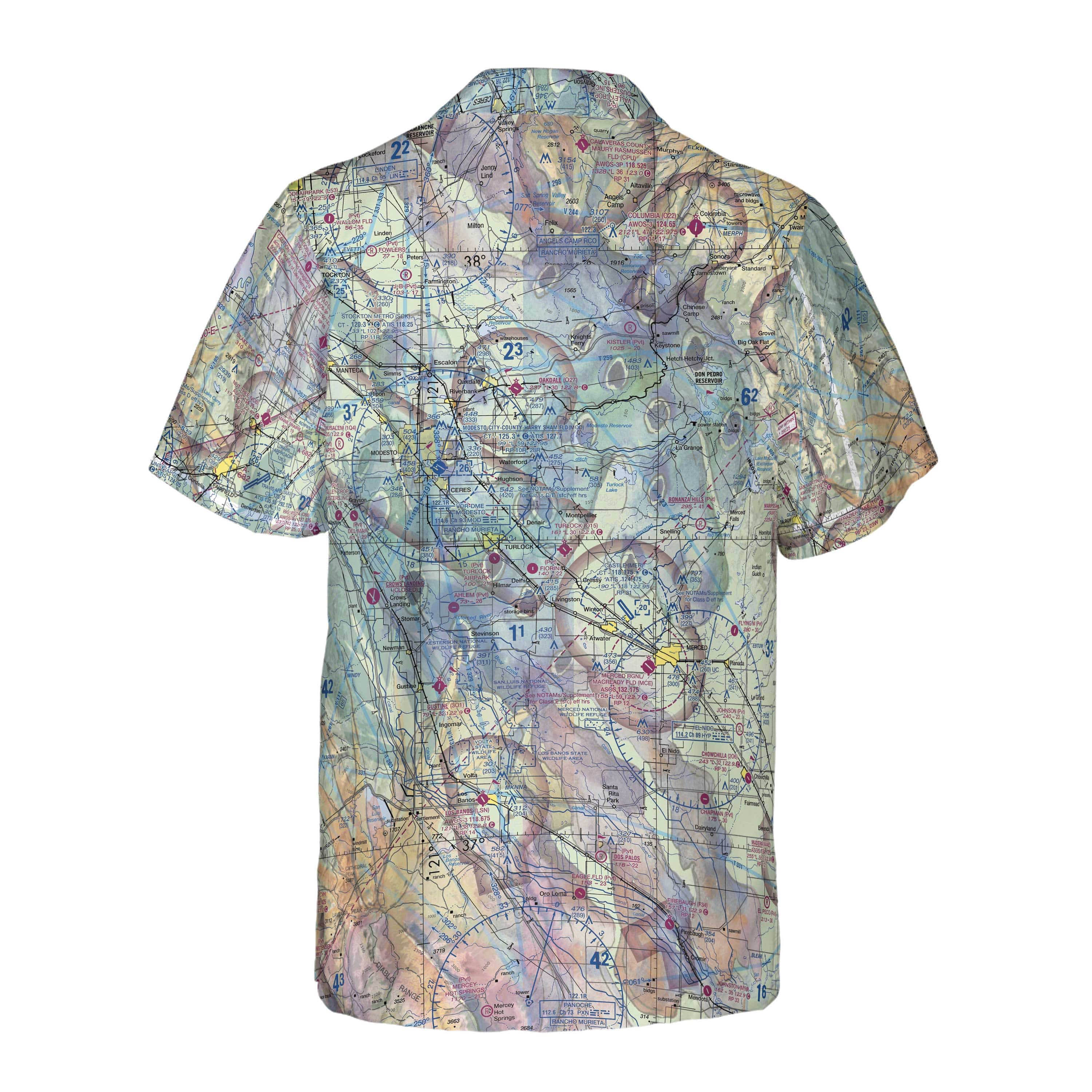 Clearance Mystery Chart Coconut Button Camp Shirt