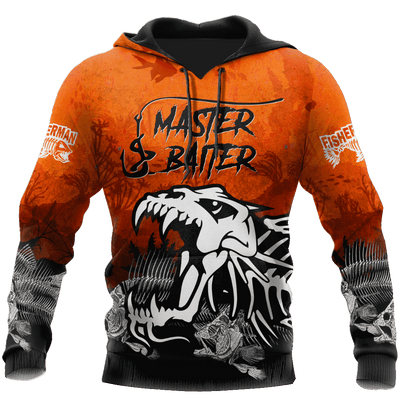 Collection Master Baiter fishing custom name orange design 3d print shirts -Owls Matrix