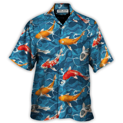 Hawaiian Shirt / Adults / S Koi Fish Swim Artificial Ponds - Hawaiian Shirt - Owls Matrix LTD