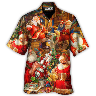 Hawaiian Shirt / Adults / S Christmas Funny Santa Claus Gift Xmas Is Coming Art Style - Hawaiian Shirt - Owls Matrix LTD