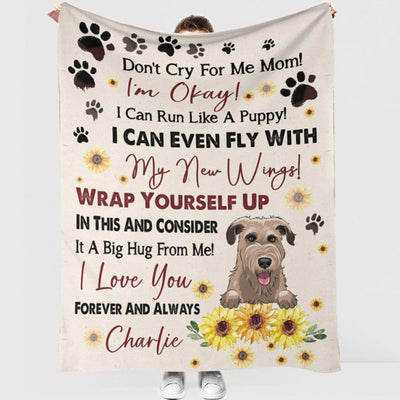 Wheaten Terrier Don't Cry For Me Mom Personalized - Flannel Blanket - Owls Matrix LTD