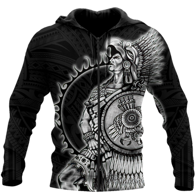 Mexican Aztec Warrior 3D All Over Printed Shirts 1 HOOD01FNN160921-Owls Matrix