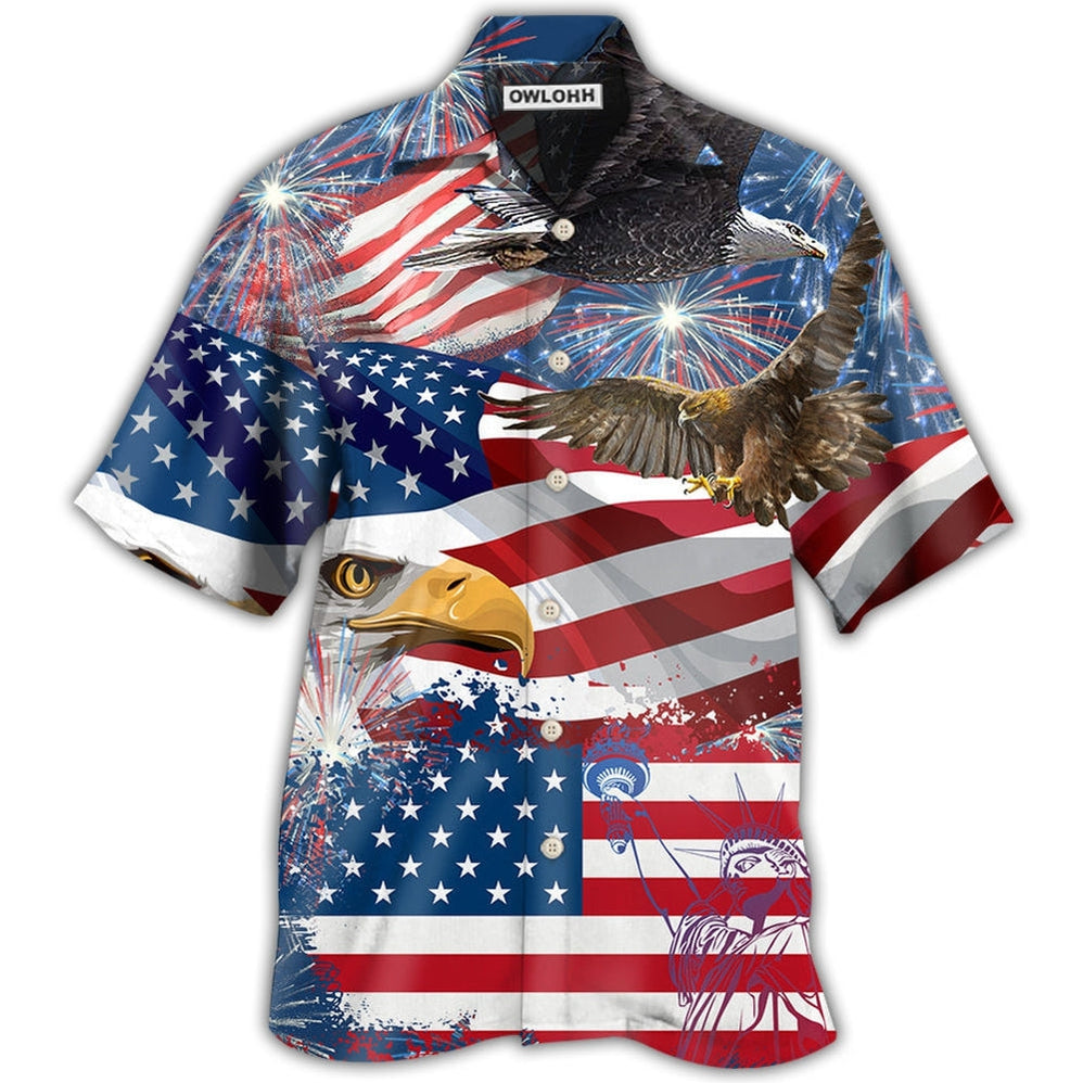 America 4th Of July America Eagle Freedom - Hawaiian Shirt | Owls ...