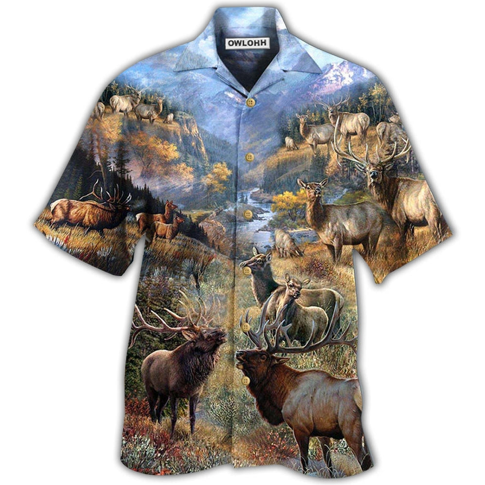 Elk Animals Beautiful Country Hawaii Shirt Ha71817