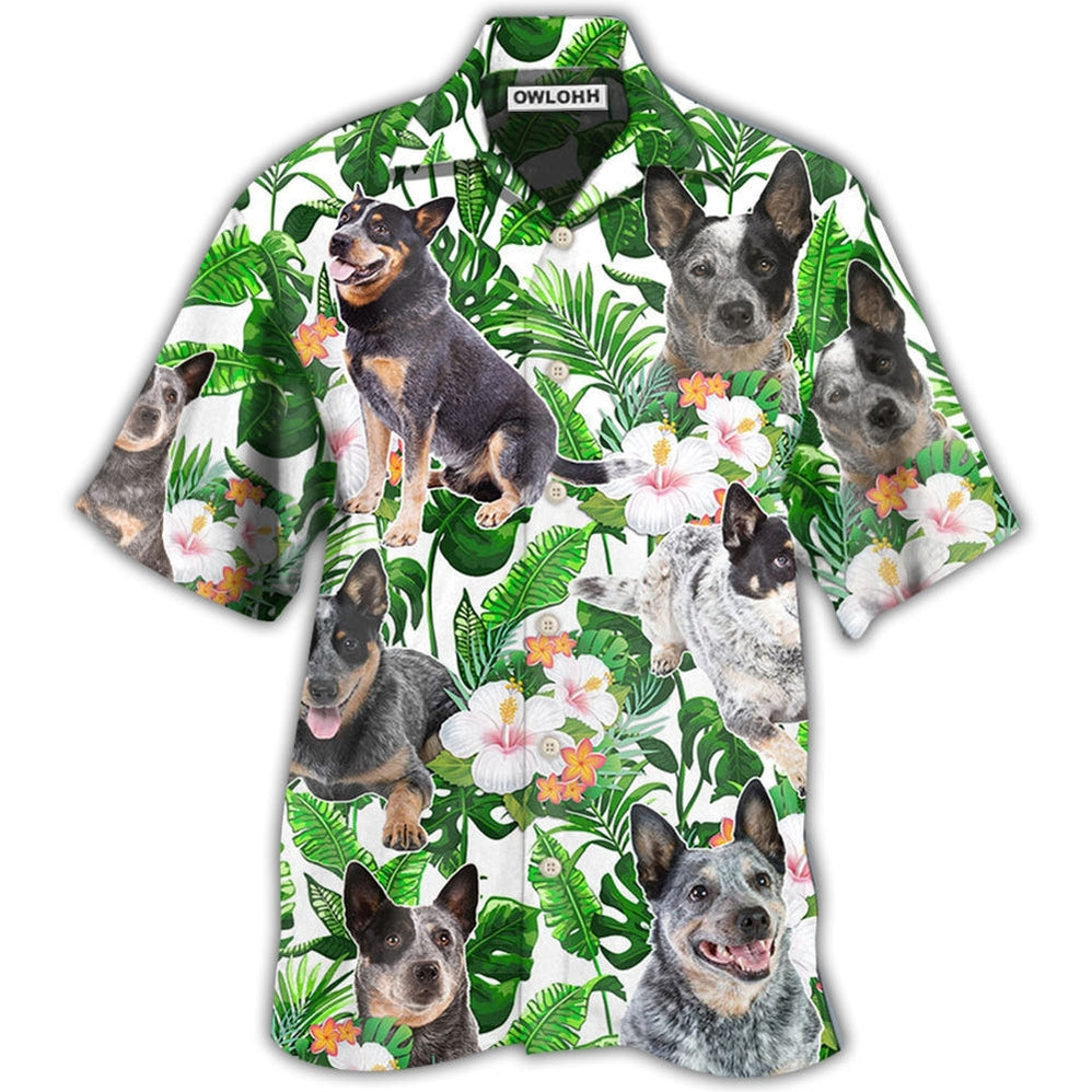 Australian Cattle Dog Green Tropical Lover Style Hawaii Shirt Ha39589