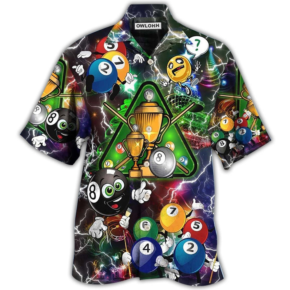 Billiard Lover Lightning Merry Christmas Hawaii Shirt Ha46452