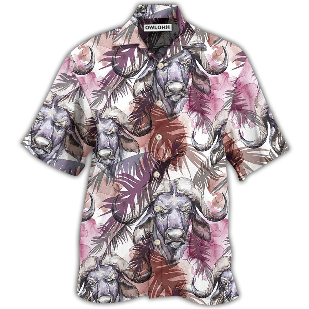 Buffalo Behind Tropical Leaf Hawaii Shirt Ha106672